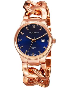 Akribos Xxiv Lady Diamond Diamond Watch - Blue