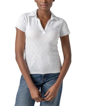 Lilla P Striped Polo T-Shirt - White
