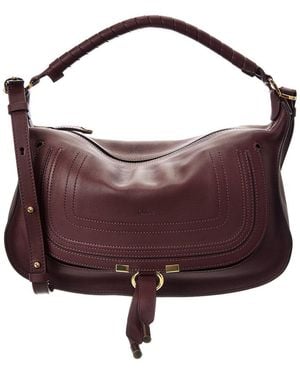 Chloé Marcie Small Leather Shoulder Bag - Purple