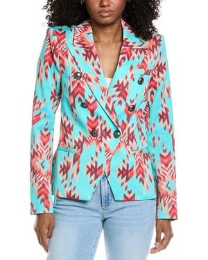 L'Agence Marie Double Breasted Blazer - Blue