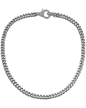 Rachel Glauber Cz Chain Necklace - Metallic