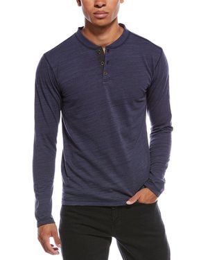 Vintage 1946 Burnout Slub Henley Shirt - Blue