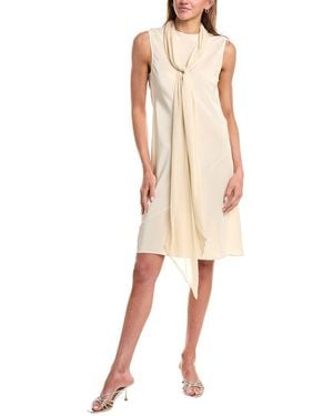 Helmut Lang Scarf Silk Mini Dress - Natural
