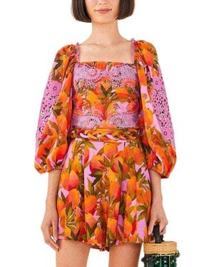 FARM Rio Macaws Blouse - Red