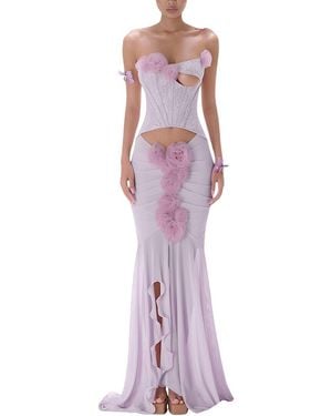Monique Lagarde Solid Maxi Dress - Purple
