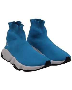 Balenciaga Polyester Speed Sneaker Shoe (authentic Pre-loved) - Blue