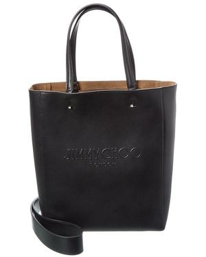 Jimmy Choo Lenny N/S Medium Leather Tote - Black