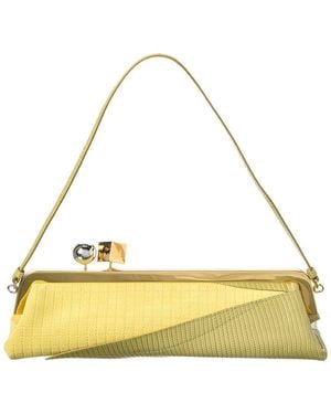 Jacquemus Salon Mais Suede & Leather Clutch - Yellow