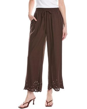 Nanette Lepore Linen-blend Pant - Brown