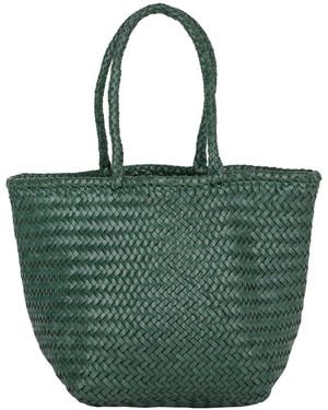 Dragon Diffusion Grace Small Leather Tote - Green