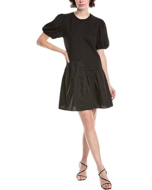 Endless Rose Knit Mixed Dress - Black