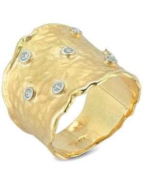 Reiss 14k 0.14 Ct. Tw. Diamond Cuff Ring - Metallic