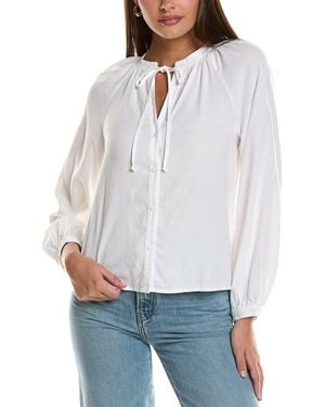 Bella Dahl Full Sleeve Raglan Shirt - White