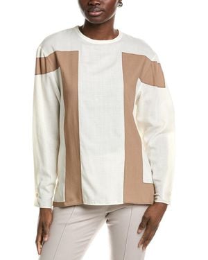 Akris Wool Blouse - Natural