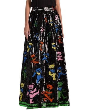Alice + Olivia Tina Sequin Ball Gown Skirt - Black