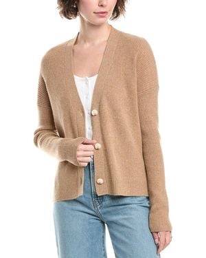 RAFFI Relaxed Cashmere Cardigan - Blue