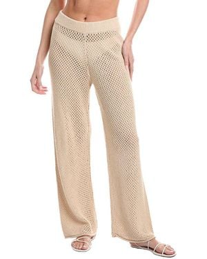 Onia Crochet Knit Wide Leg Pant - Natural
