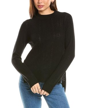 Malo Cashmere Pointelle Wool & Cashmere-blend Jumper - Black
