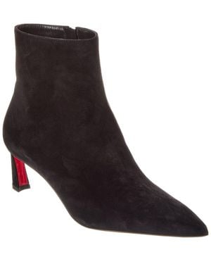 Christian Louboutin Condora 85 Suede Bootie - Black