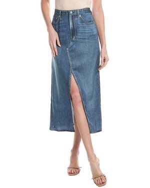 Rag & Bone Liquid Miramar Clara Midi Skirt - Blue
