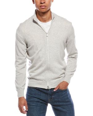 Brunello Cucinelli Cashmere Zip Jacket - Grey