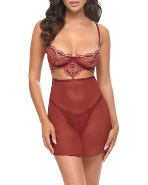 Oh La La Cheri Arielle Babydoll - Red