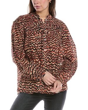 tyler boe Sara Script Top - Brown