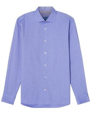 Robert Talbott Reynolds Ultra Light Weight Brushed Shirt - Blue
