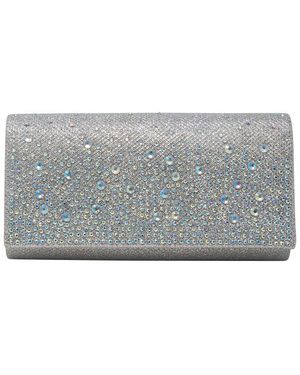 Jessica Mcclintock Chloe Cascading Stones Clutch - Grey