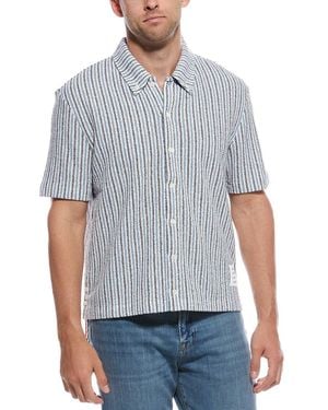 Thom Browne Terry Button Shirt - Blue