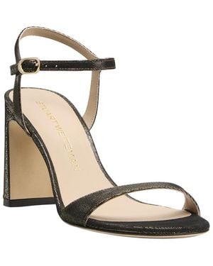 Stuart Weitzman Babette 85 Leather Sandal - Metallic