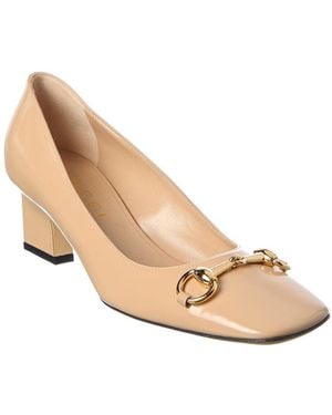Gucci Signora Leather Pump - Natural