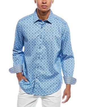 Robert Graham Melton Classic Fit Woven Shirt - Blue