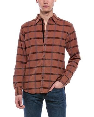 Rag & Bone Brushed Oxford Tomlin Shirt - Red