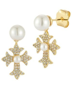 Sphera Milano Plated Cz Earrings - Metallic