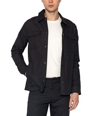 Ron Tomson Snap Button Shirt Jacket - Black