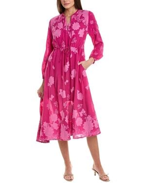 Johnny Was Daisy Leonna Midi Dress - Pink