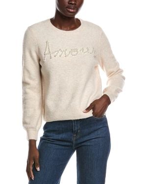 Philosophy Embroidered Pearl Sweater - Blue