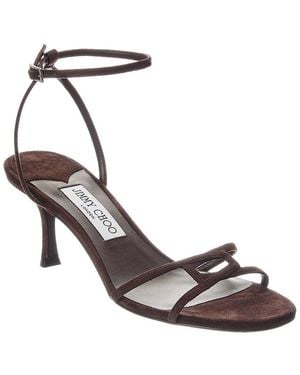 Jimmy Choo 1998 Leo 65 Suede Sandal - Metallic