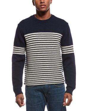 tyler boe Textured Crewneck Jumper - Blue