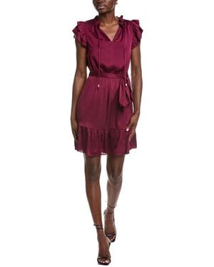 Anne Klein Tie Waist Mini Dress - Red