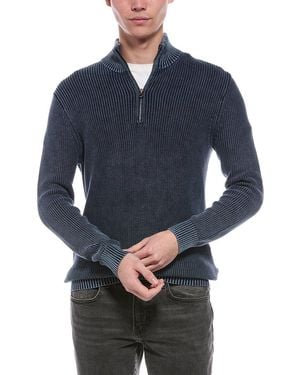 Faherty Sunwashed 1/4-Zip Jumper - Blue