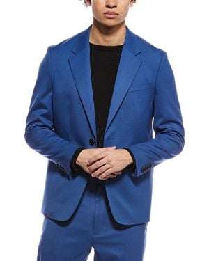 Theory Wool-Blend Suit Jacket - Blue