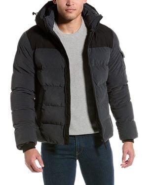Point Zero Wide Wales Cord Puffer Jacket - Black