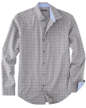 J.McLaughlin Plaid Gramercy Modern Fit Woven Shirt - Grey