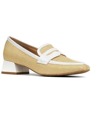 Donald J Pliner Tristinar Raffia Loafer Pump - White