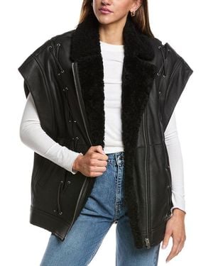 IRO Fjord Leather & Shearling Jacket - Black
