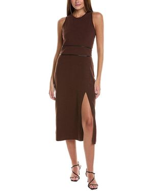 Grey State Maxi Dress - Brown