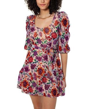 Hale Bob Silk-Blend Mini Dress - Red