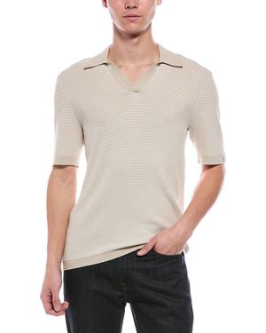 Rag & Bone Harvey Chevron Johnny Polo Shirt - Grey